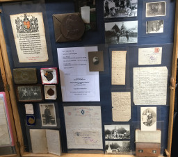 Display of George’s belongings and those of his family