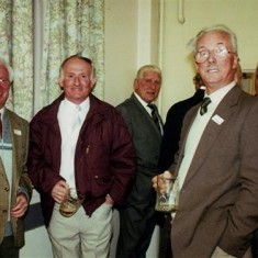 Left to right: Herbie Stevens, Pat O'Connor, 'Snowy' Nunn, Ted Orchard, Ken Marshall. Left to right: Herbie Stevens, Pat O'Connor, 'Snowy' Nunn, Ted Orchard, Ken Marshall. | Geoff Webb