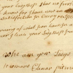 A letter from Elenar Pitman to Lady Cowper telling her she has another (better) job offer, 1713: 
