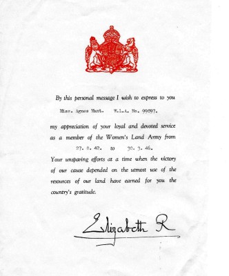 Letter of thanks from the Queen