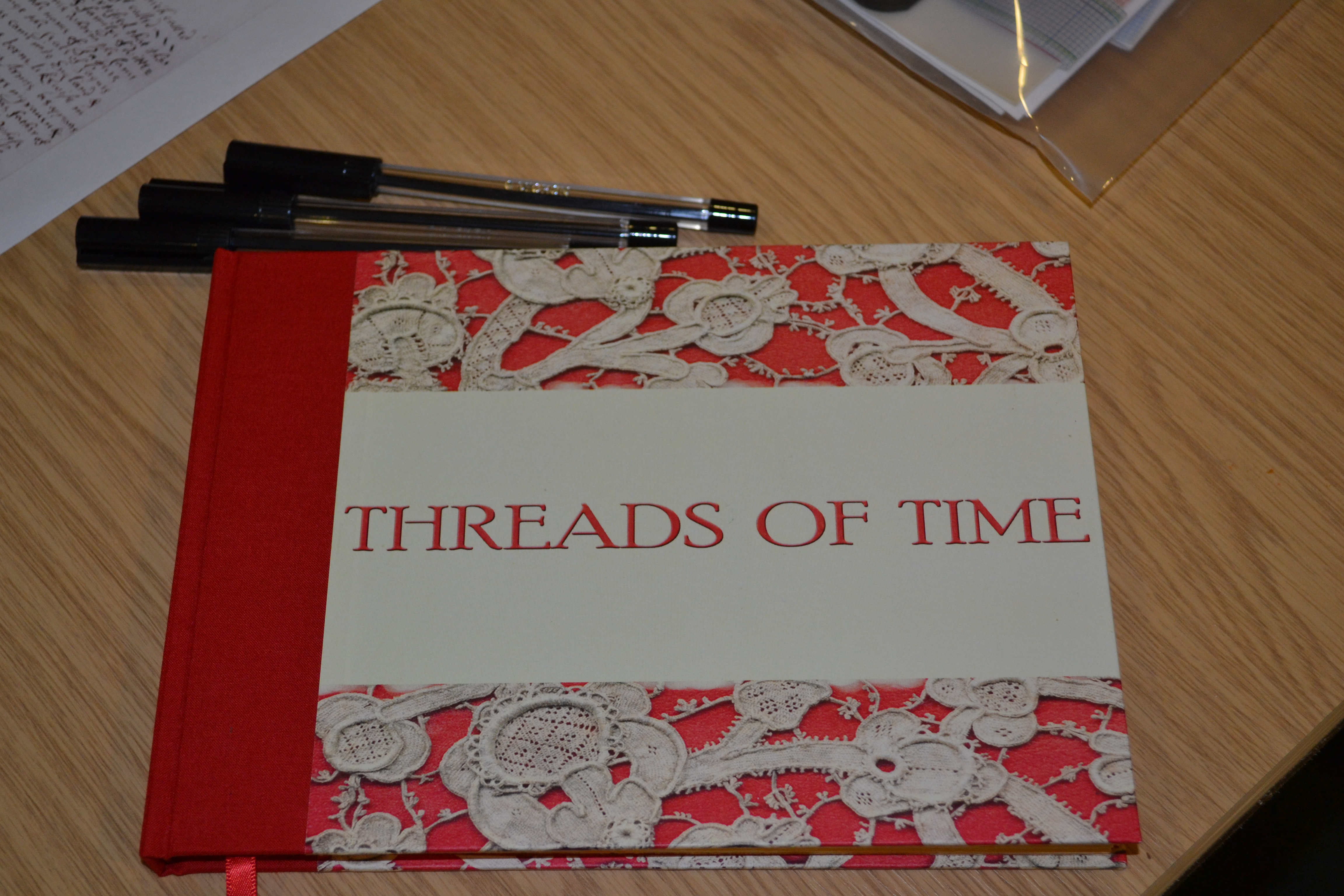 The Threads of Time comments book | Learning a new skill | Herts Memories