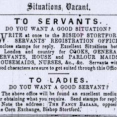 An Advert from the Herts and Essex Observer, 1890 | Hertfordshire Archives and Local Studies, Ref: D/EHe C18